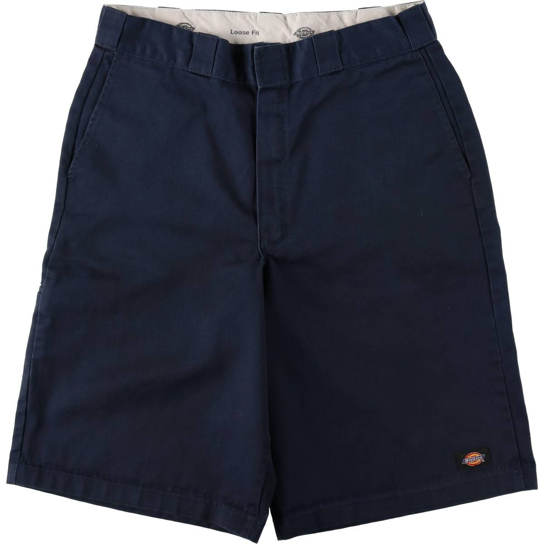 Dickies Loose Fit Work Shorts, Half Pants, Men's, W32 equivalent polyester navy blue type Vintage Second Hand