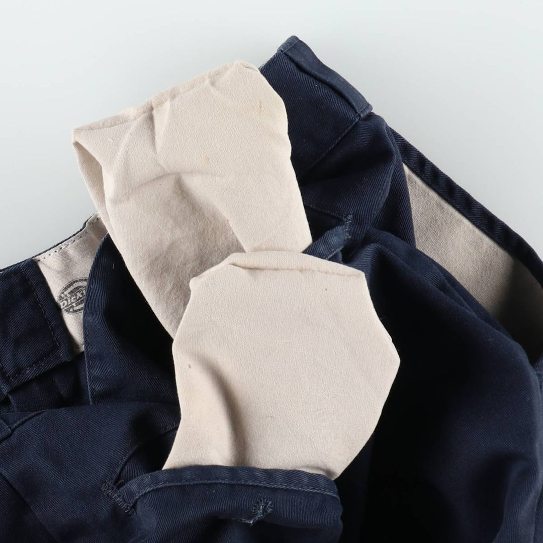 Dickies Loose Fit Work Shorts, Half Pants, Men's, W32 equivalent polyester navy blue type Vintage Second Hand