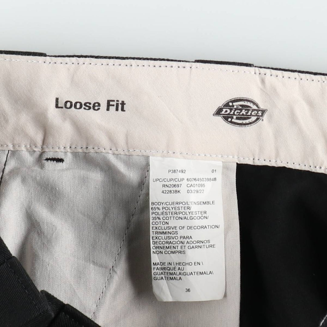 Dickies Loose Fit Work Shorts, Half Pants, Men's, W36 equivalent polyester black type Vintage Second Hand