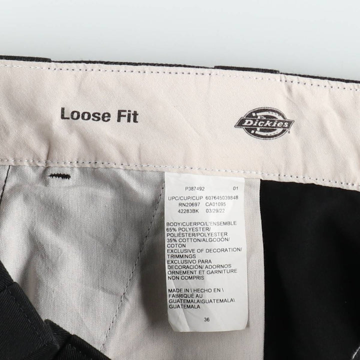 Dickies Loose Fit Work Shorts, Half Pants, Men's, W36 equivalent polyester black type Vintage Second Hand