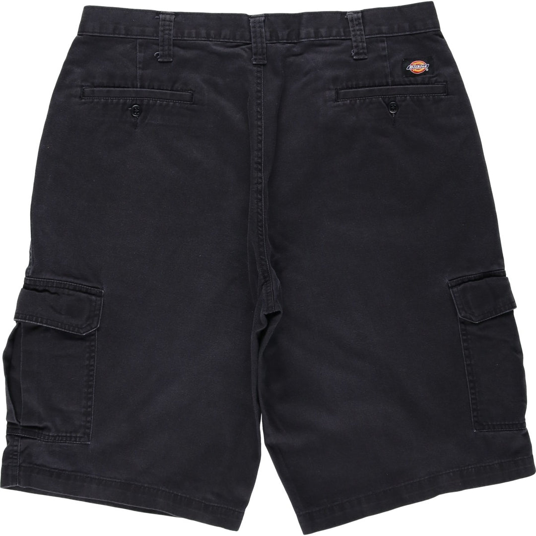 Dickies cargo shorts, half pants, men's size w35 cotton black type Vintage Second Hand