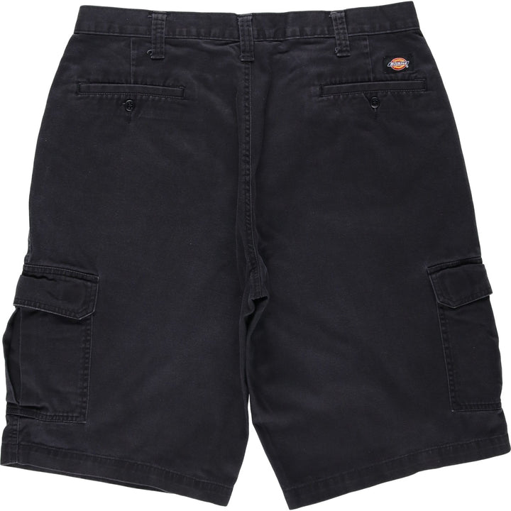 Dickies cargo shorts, half pants, men's size w35 cotton black type Vintage Second Hand