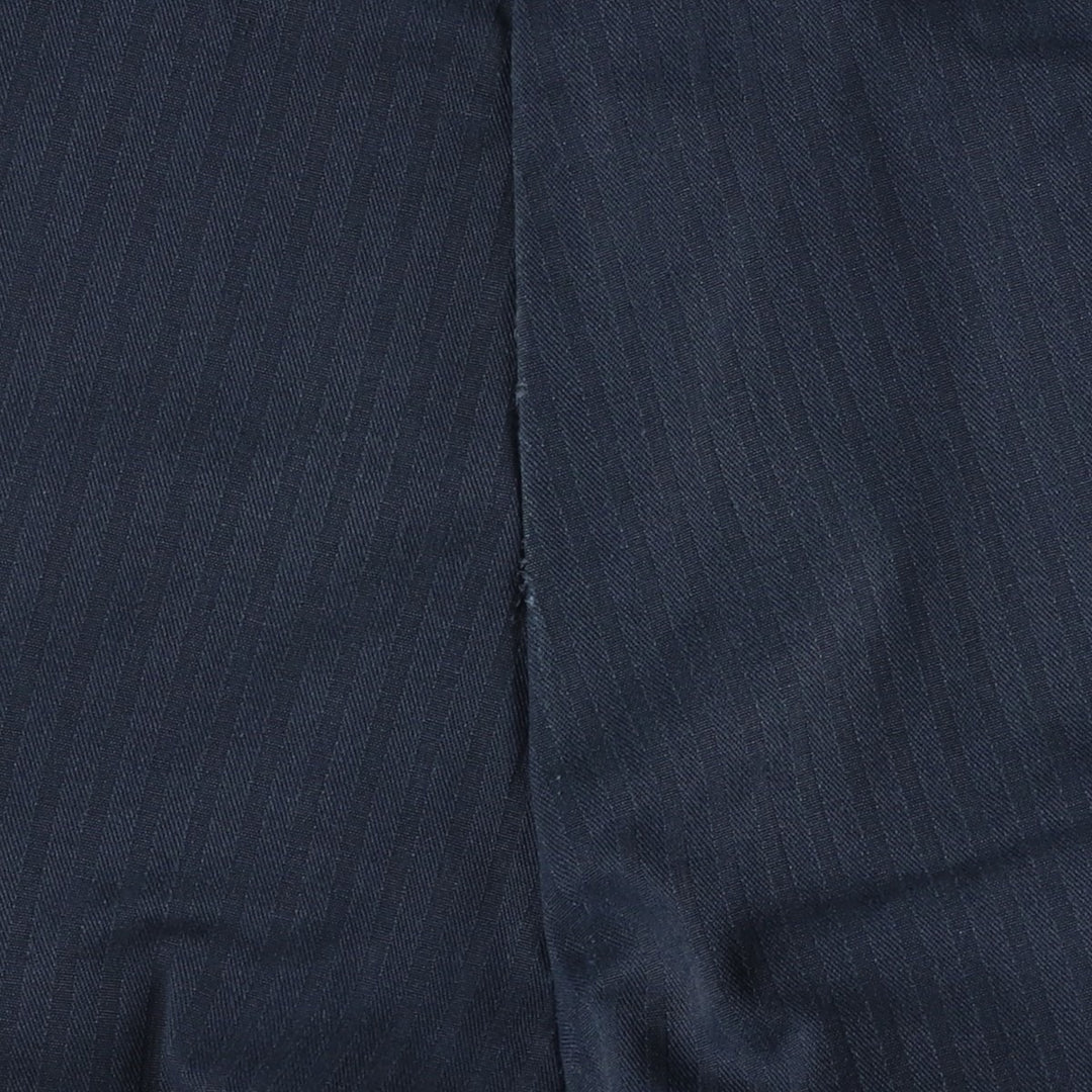 Dickies Loose Fit Stripe Pattern Work Shorts (Men's W34 equivalent) polyester navy blue type Vintage Second Hand