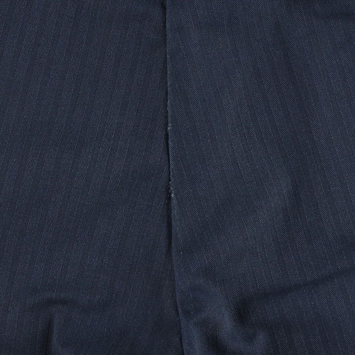 Dickies Loose Fit Stripe Pattern Work Shorts (Men's W34 equivalent) polyester navy blue type Vintage Second Hand