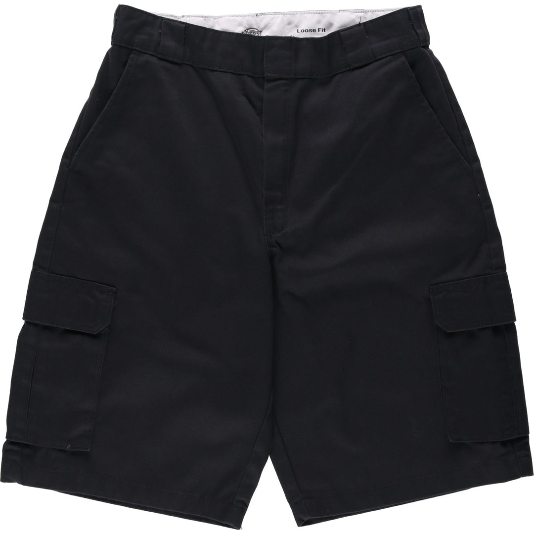 Dickies Loose Fit Cargo Shorts, Men's Size W34 (approx.) polyester black type Vintage Second Hand