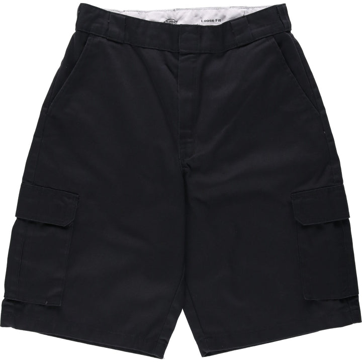 Dickies Loose Fit Cargo Shorts, Men's Size W34 (approx.) polyester black type Vintage Second Hand