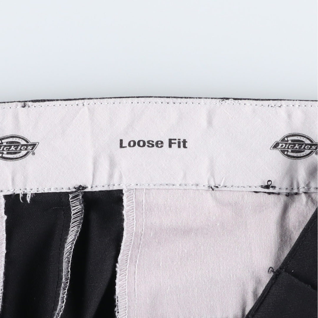 Dickies Loose Fit Cargo Shorts, Men's Size W34 (approx.) polyester black type Vintage Second Hand