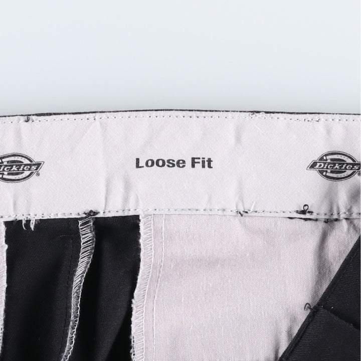 Dickies Loose Fit Cargo Shorts, Men's Size W34 (approx.) polyester black type Vintage Second Hand