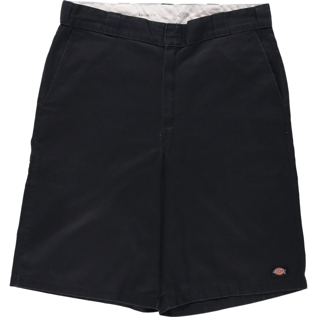 Dickies Loose Fit Work Shorts, Half Pants, Men's, W36 equivalent polyester black type Vintage Second Hand