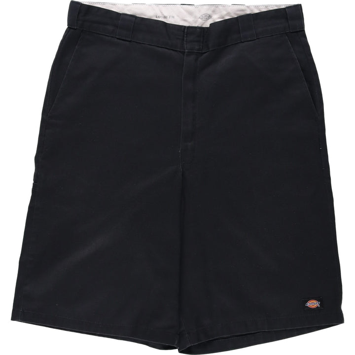 Dickies Loose Fit Work Shorts, Half Pants, Men's, W36 equivalent polyester black type Vintage Second Hand