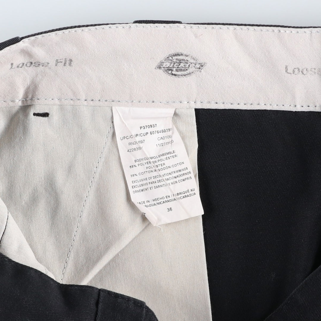 Dickies Loose Fit Work Shorts, Half Pants, Men's, W36 equivalent polyester black type Vintage Second Hand
