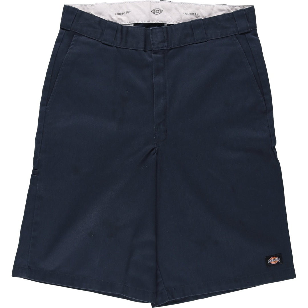 Dickies Loose Fit Work Shorts, Half Pants, Men's, W34 equivalent polyester navy blue type Vintage Second Hand