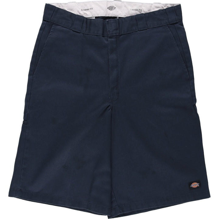 Dickies Loose Fit Work Shorts, Half Pants, Men's, W34 equivalent polyester navy blue type Vintage Second Hand