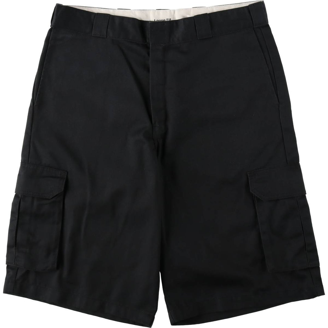 Dickies Loose Fit Cargo Shorts, Half Pants, Men's, W36 equivalent polyester black type Vintage Second Hand
