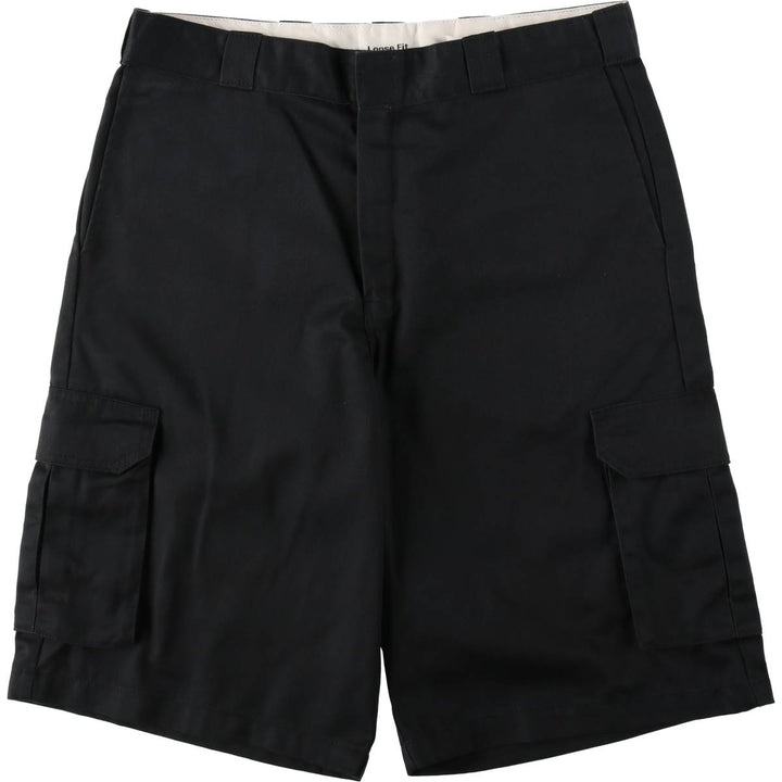 Dickies Loose Fit Cargo Shorts, Half Pants, Men's, W36 equivalent polyester black type Vintage Second Hand