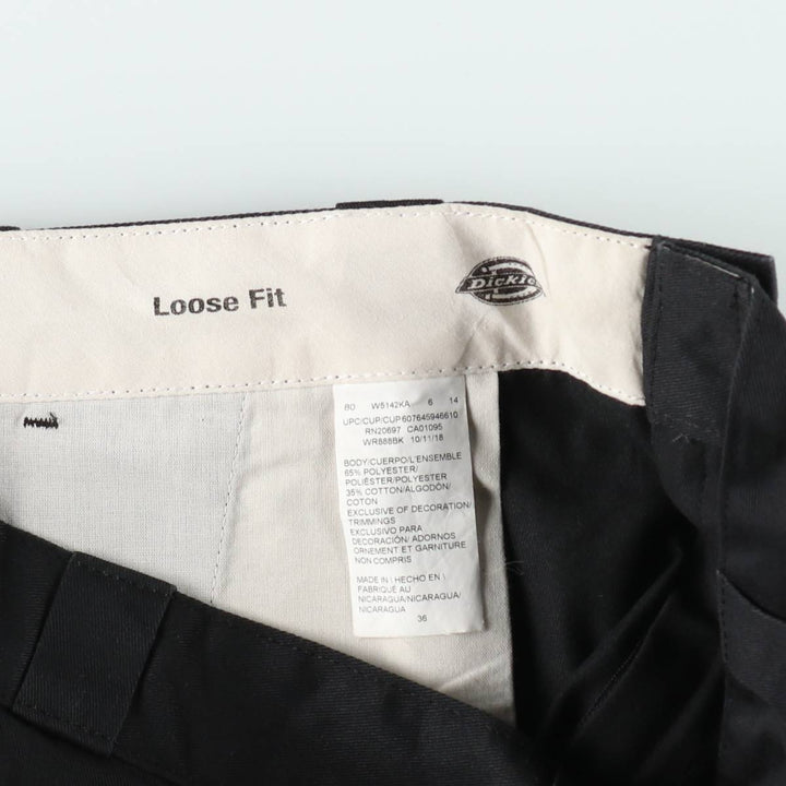 Dickies Loose Fit Cargo Shorts, Half Pants, Men's, W36 equivalent polyester black type Vintage Second Hand
