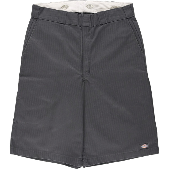 2000s- Dickies Loose Fit Stripe Pattern Work Shorts (Men's W36 equivalent) polyester gray type Vintage Second Hand