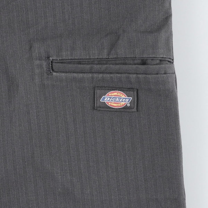 2000s- Dickies Loose Fit Stripe Pattern Work Shorts (Men's W36 equivalent) polyester gray type Vintage Second Hand