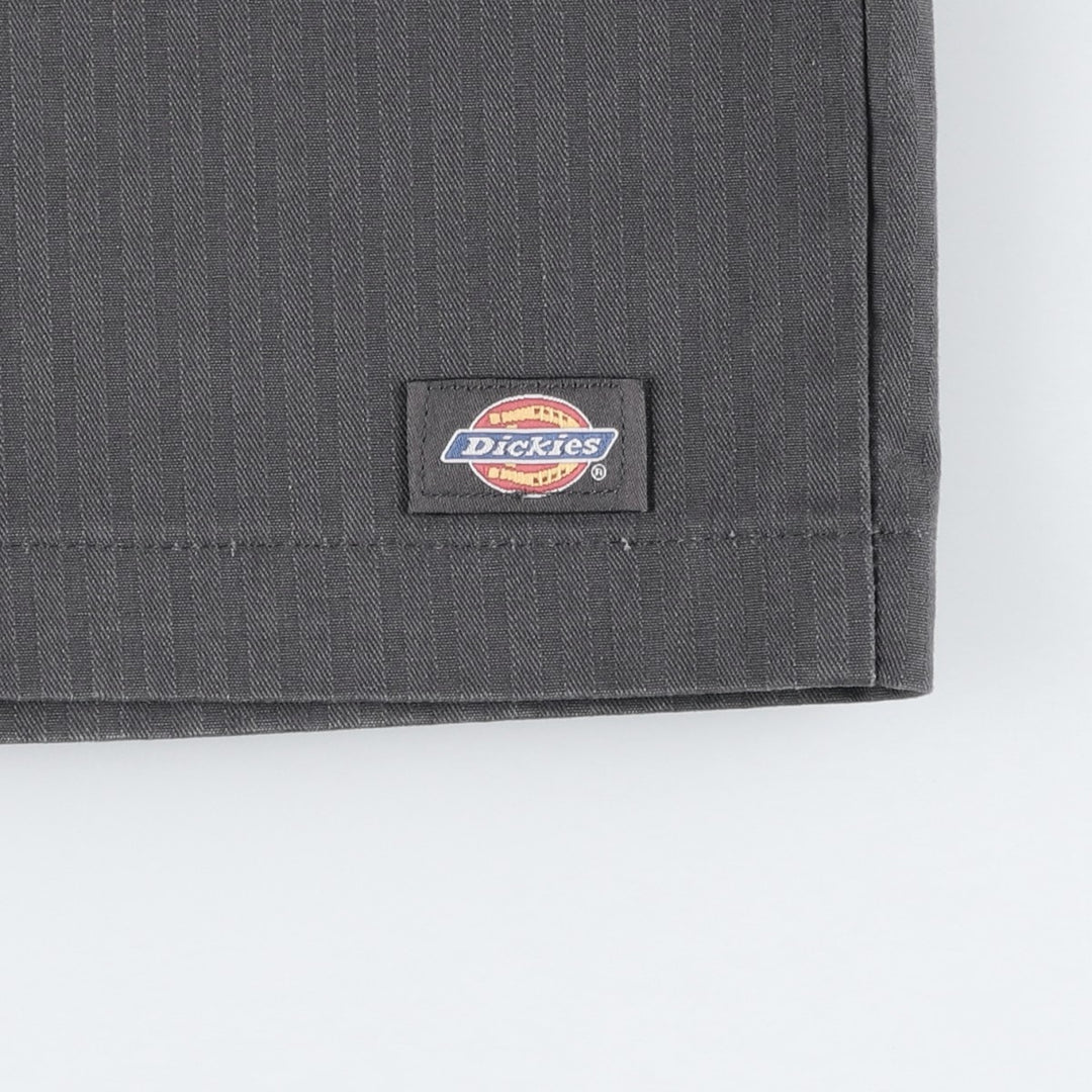 2000s- Dickies Loose Fit Stripe Pattern Work Shorts (Men's W36 equivalent) polyester gray type Vintage Second Hand