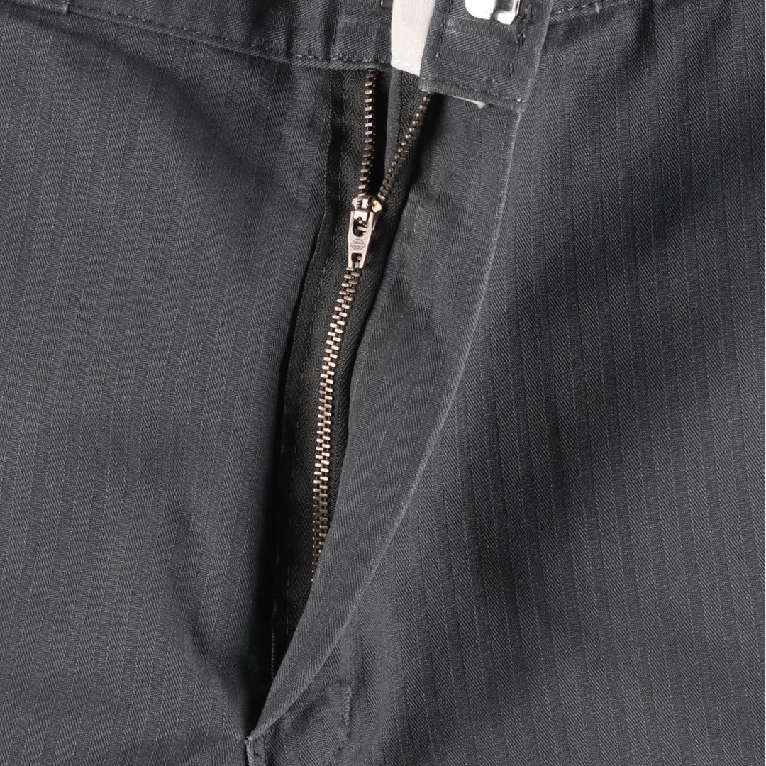 2000s- Dickies Loose Fit Stripe Pattern Work Shorts (Men's W36 equivalent) polyester gray type Vintage Second Hand