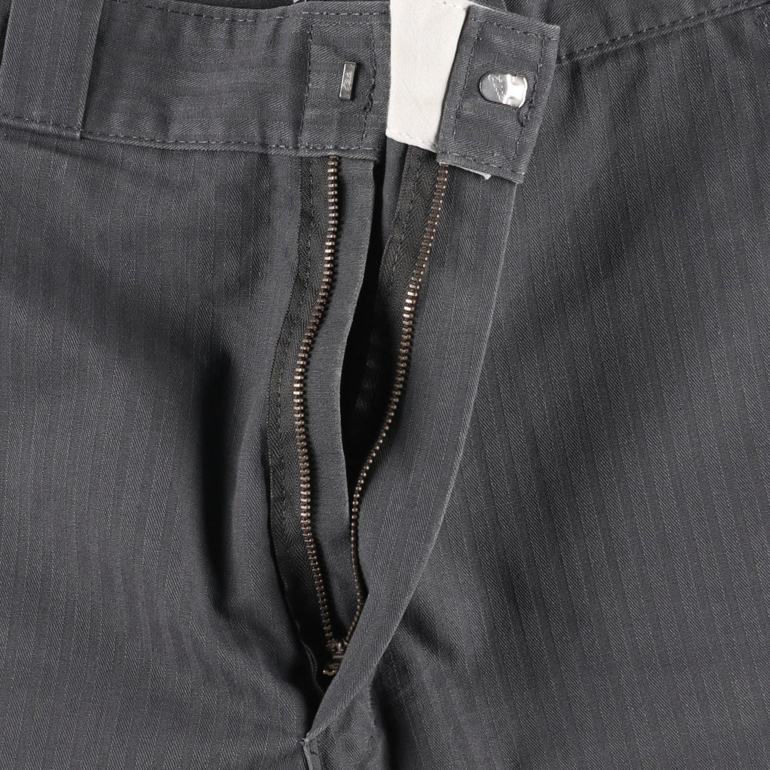 2000s- Dickies Loose Fit Stripe Pattern Work Shorts (Men's W36 equivalent) polyester gray type Vintage Second Hand