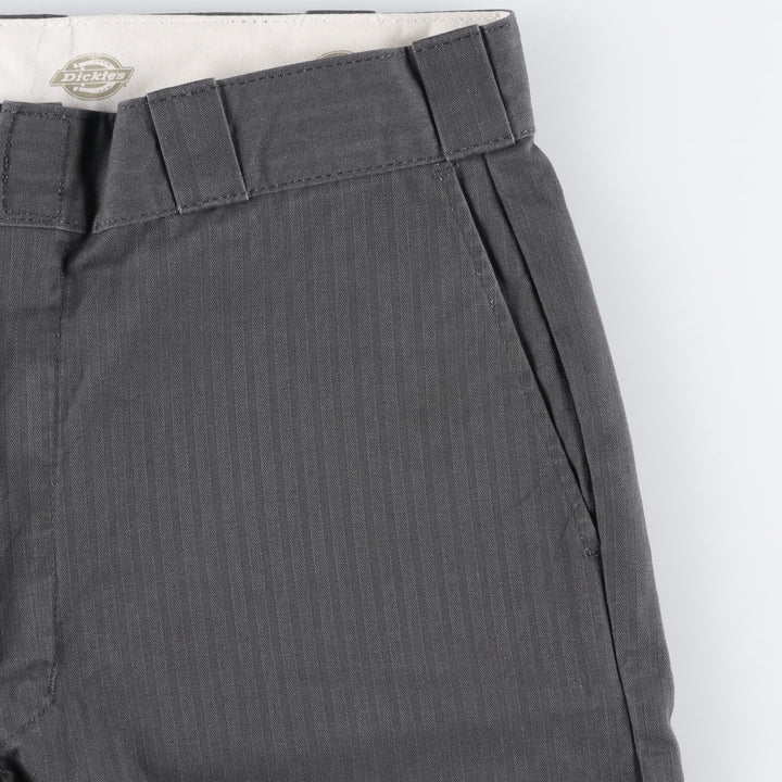 2000s- Dickies Loose Fit Stripe Pattern Work Shorts (Men's W36 equivalent) polyester gray type Vintage Second Hand