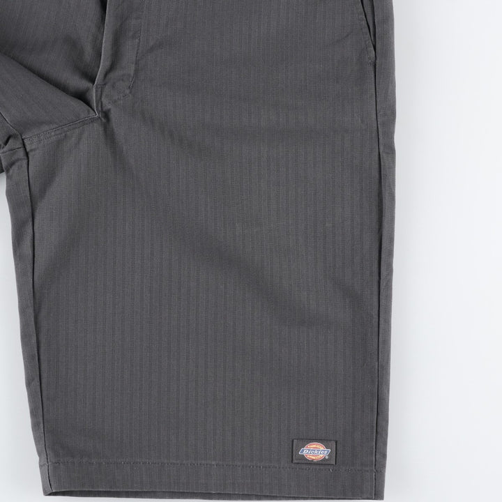 2000s- Dickies Loose Fit Stripe Pattern Work Shorts (Men's W36 equivalent) polyester gray type Vintage Second Hand