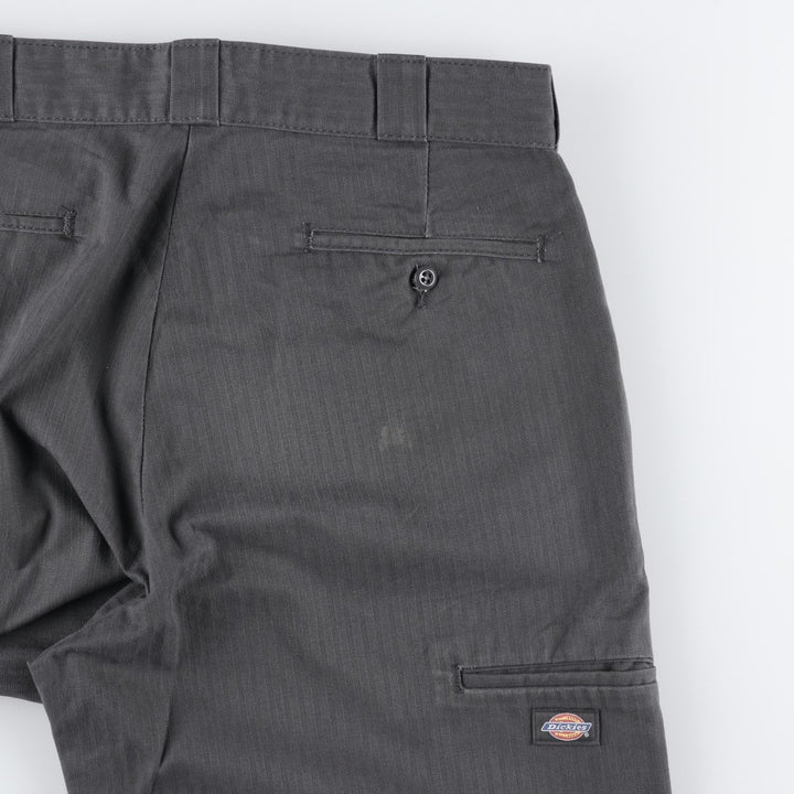 2000s- Dickies Loose Fit Stripe Pattern Work Shorts (Men's W36 equivalent) polyester gray type Vintage Second Hand