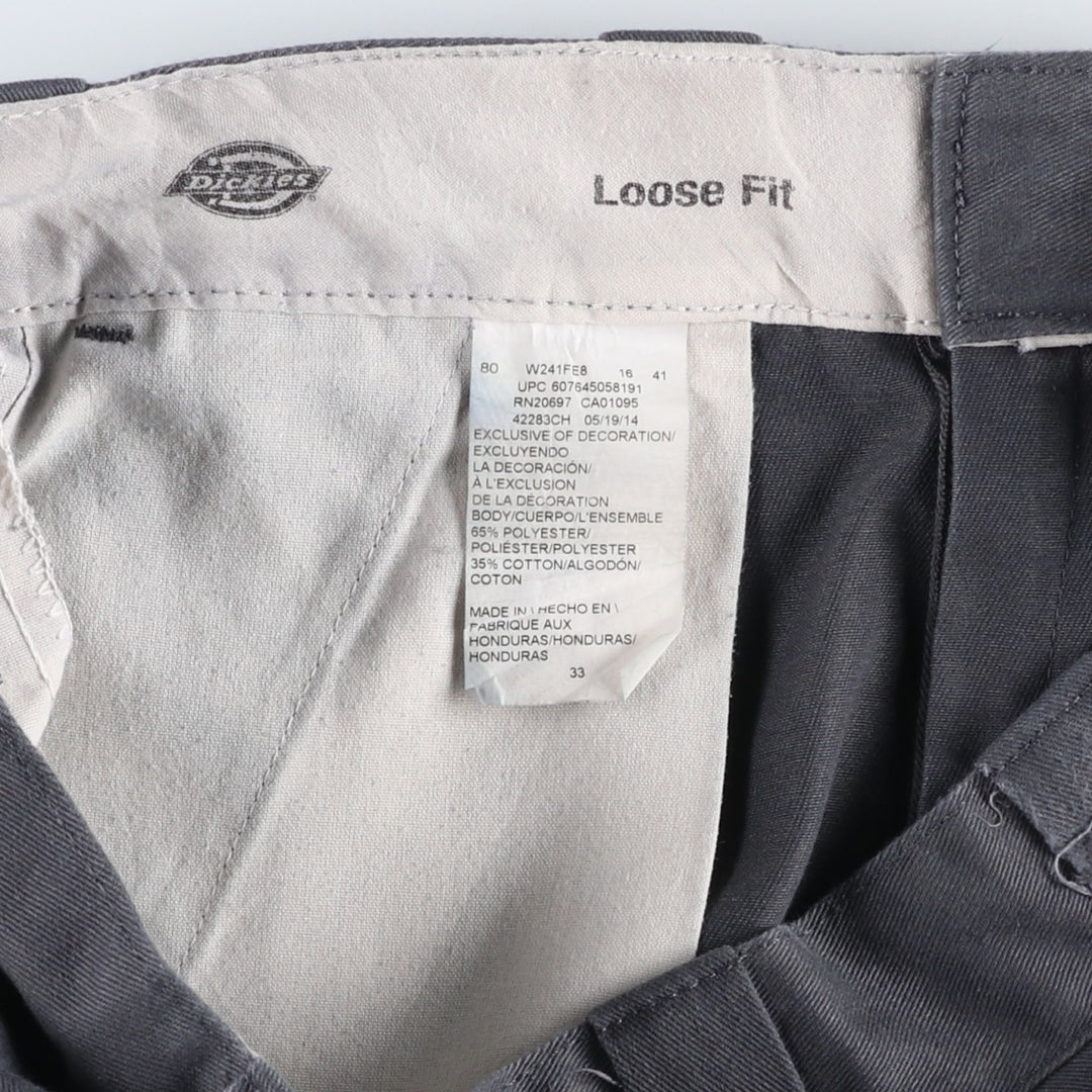 Dickies Loose Fit Work Shorts, Half Pants, Men's, W32 equivalent polyester gray type Vintage Second Hand