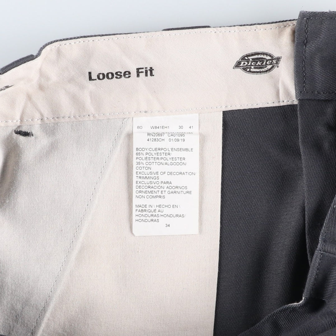 Dickies Loose Fit Work Shorts, Half Pants, Men's, W33 equivalent polyester gray type Vintage Second Hand