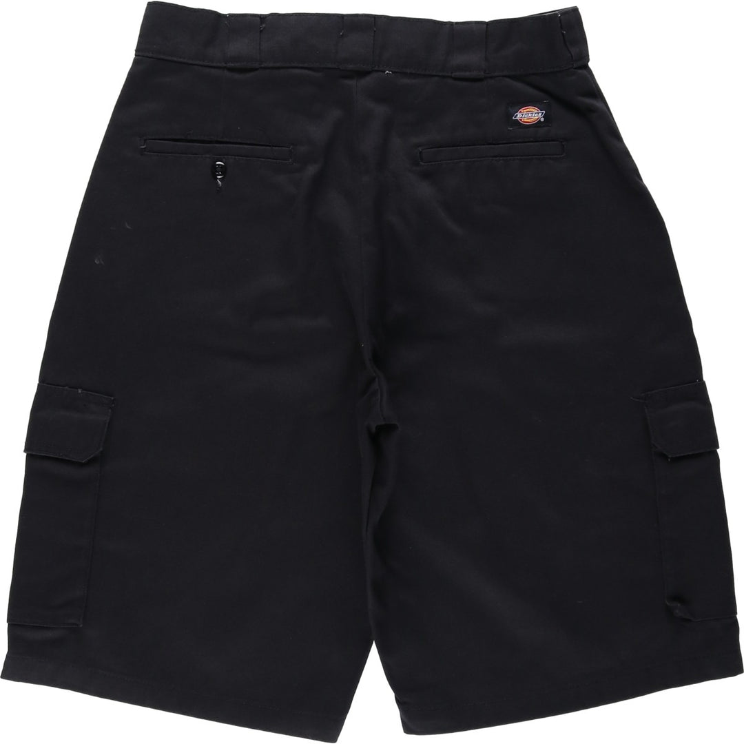 Dickies Loose Fit Cargo Shorts (Men's, equivalent to size W32) polyester black type Vintage Second Hand