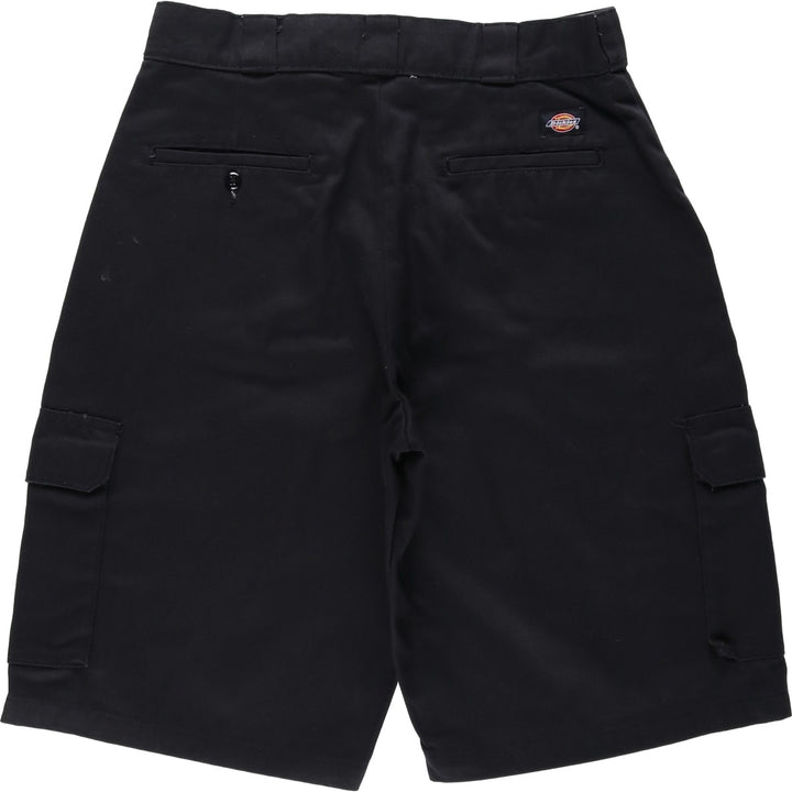 Dickies Loose Fit Cargo Shorts (Men's, equivalent to size W32) polyester black type Vintage Second Hand