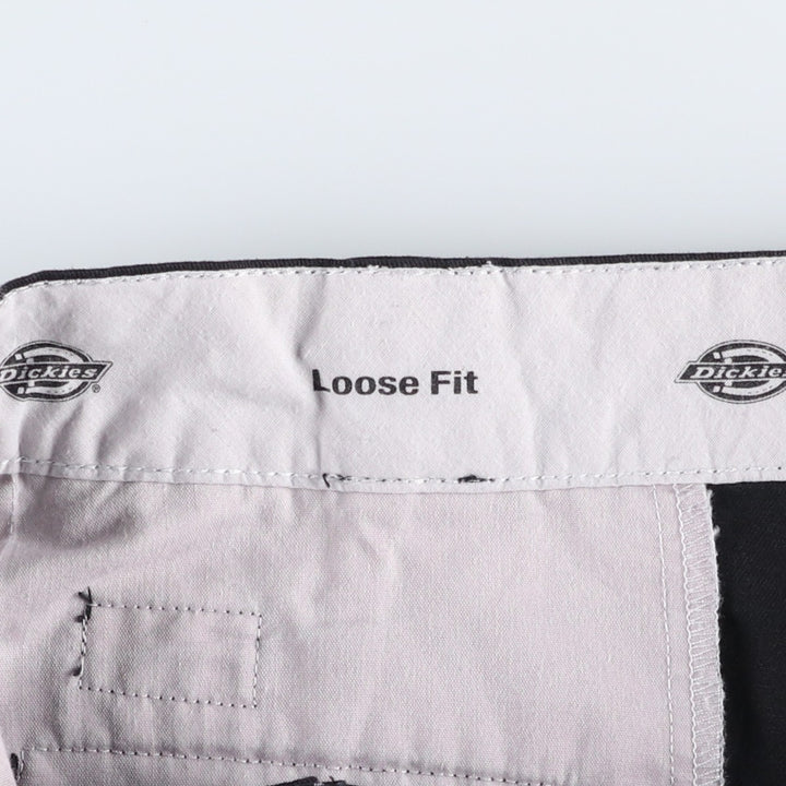 Dickies Loose Fit Cargo Shorts (Men's, equivalent to size W32) polyester black type Vintage Second Hand
