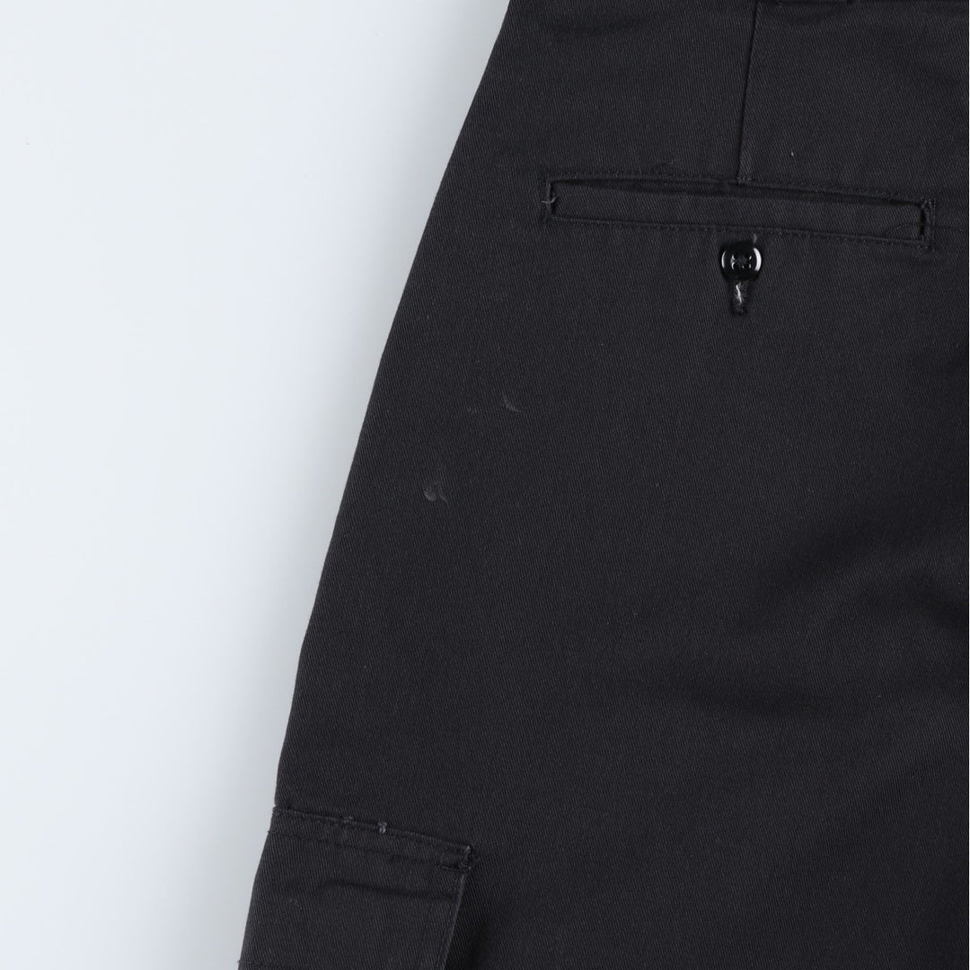 Dickies Loose Fit Cargo Shorts (Men's, equivalent to size W32) polyester black type Vintage Second Hand