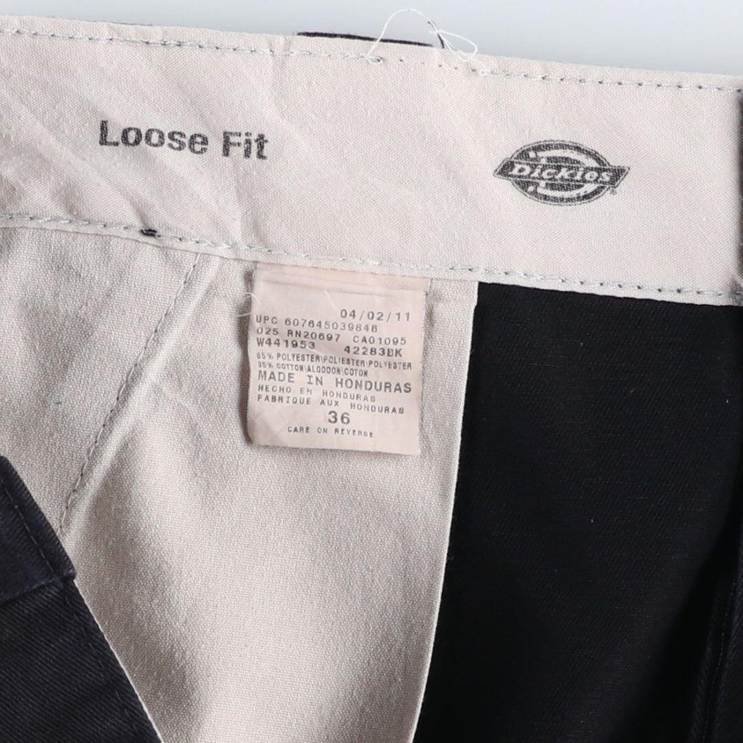 Dickies Loose Fit Work Shorts, Half Pants, Men's, W36 equivalent polyester black type Vintage Second Hand