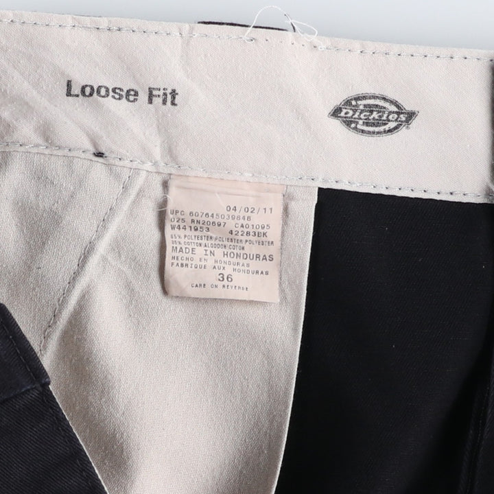 Dickies Loose Fit Work Shorts, Half Pants, Men's, W36 equivalent polyester black type Vintage Second Hand