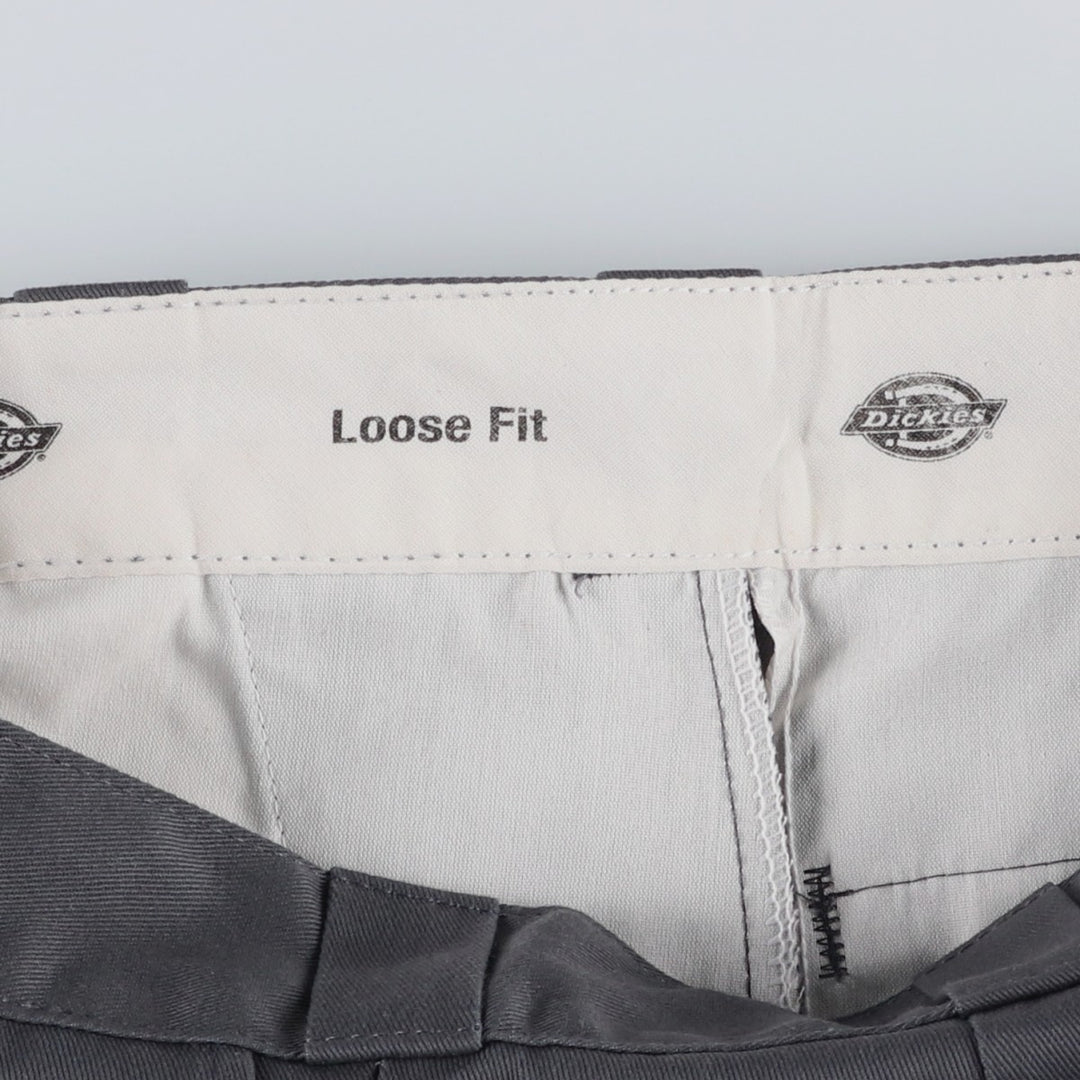Dickies Loose Fit Work Shorts, Half Pants, Men's, W32 equivalent polyester gray type Vintage Second Hand