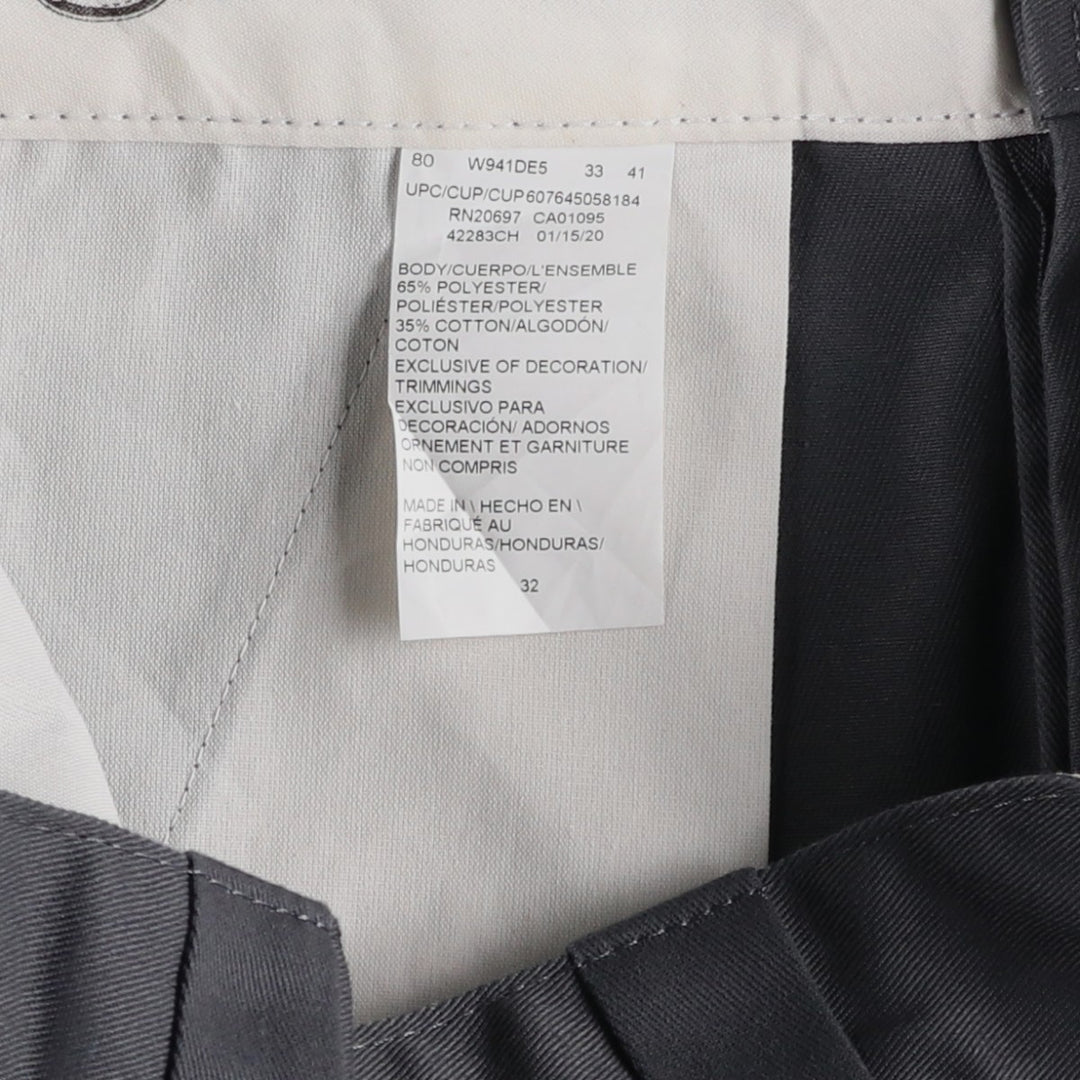 Dickies Loose Fit Work Shorts, Half Pants, Men's, W32 equivalent polyester gray type Vintage Second Hand