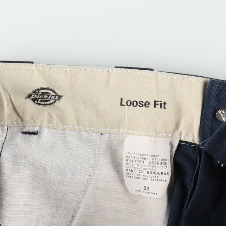 Dickies Loose Fit Work Shorts, Half Pants, Men's, W30 equivalent polyester navy blue type Vintage Second Hand
