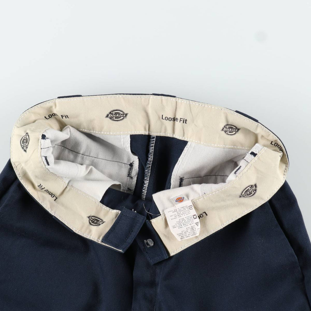 Dickies Loose Fit Work Shorts, Half Pants, Men's, W30 equivalent polyester navy blue type Vintage Second Hand