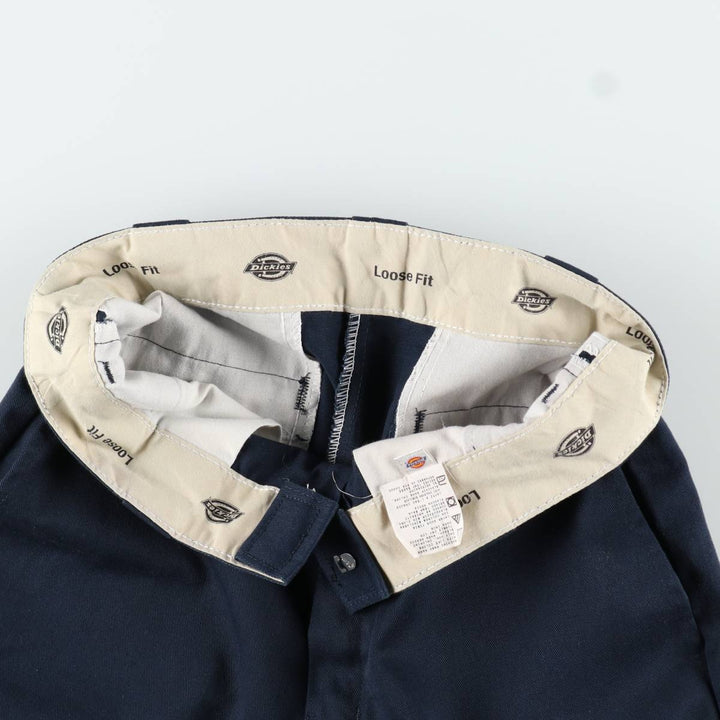 Dickies Loose Fit Work Shorts, Half Pants, Men's, W30 equivalent polyester navy blue type Vintage Second Hand