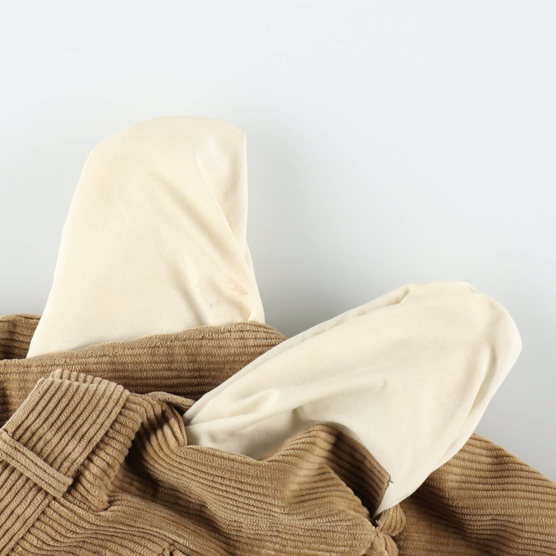 St.Michael two-pleat corduroy trousers, made in England, men's size W34 (approx.) cotton beige type brown Vintage Second Hand