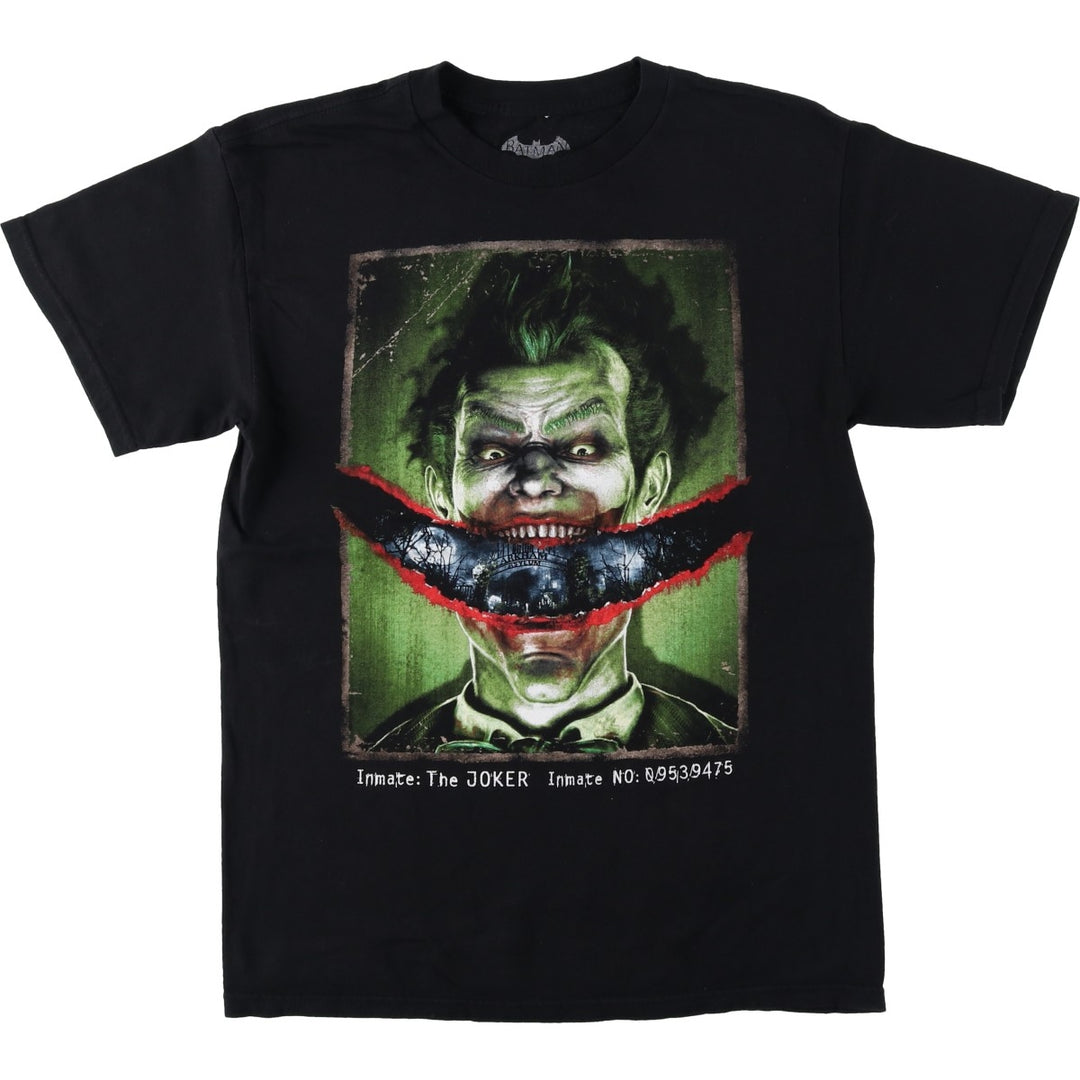 BATMAN Batman Joker Movie T-shirt Men's M size cotton black type Vintage Second Hand