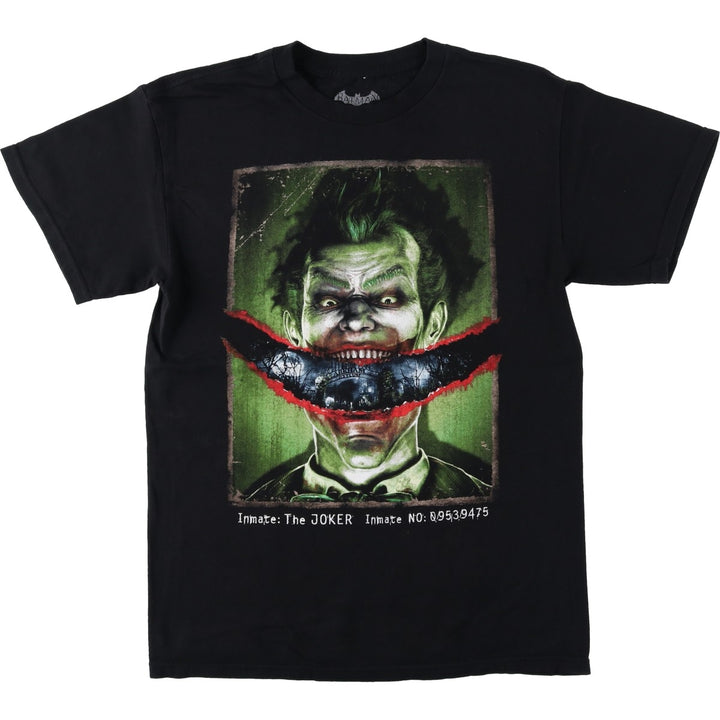 BATMAN Batman Joker Movie T-shirt Men's M size cotton black type Vintage Second Hand
