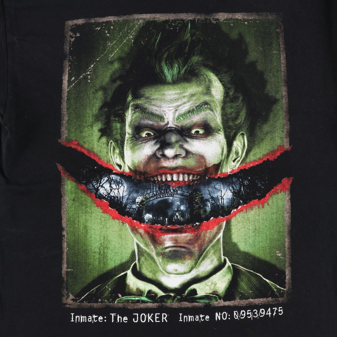 BATMAN Batman Joker Movie T-shirt Men's M size cotton black type Vintage Second Hand