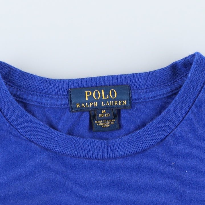 Ralph Lauren POLO RALPH LAUREN long-sleeved T-shirt, women's size S cotton blue type Vintage Second Hand