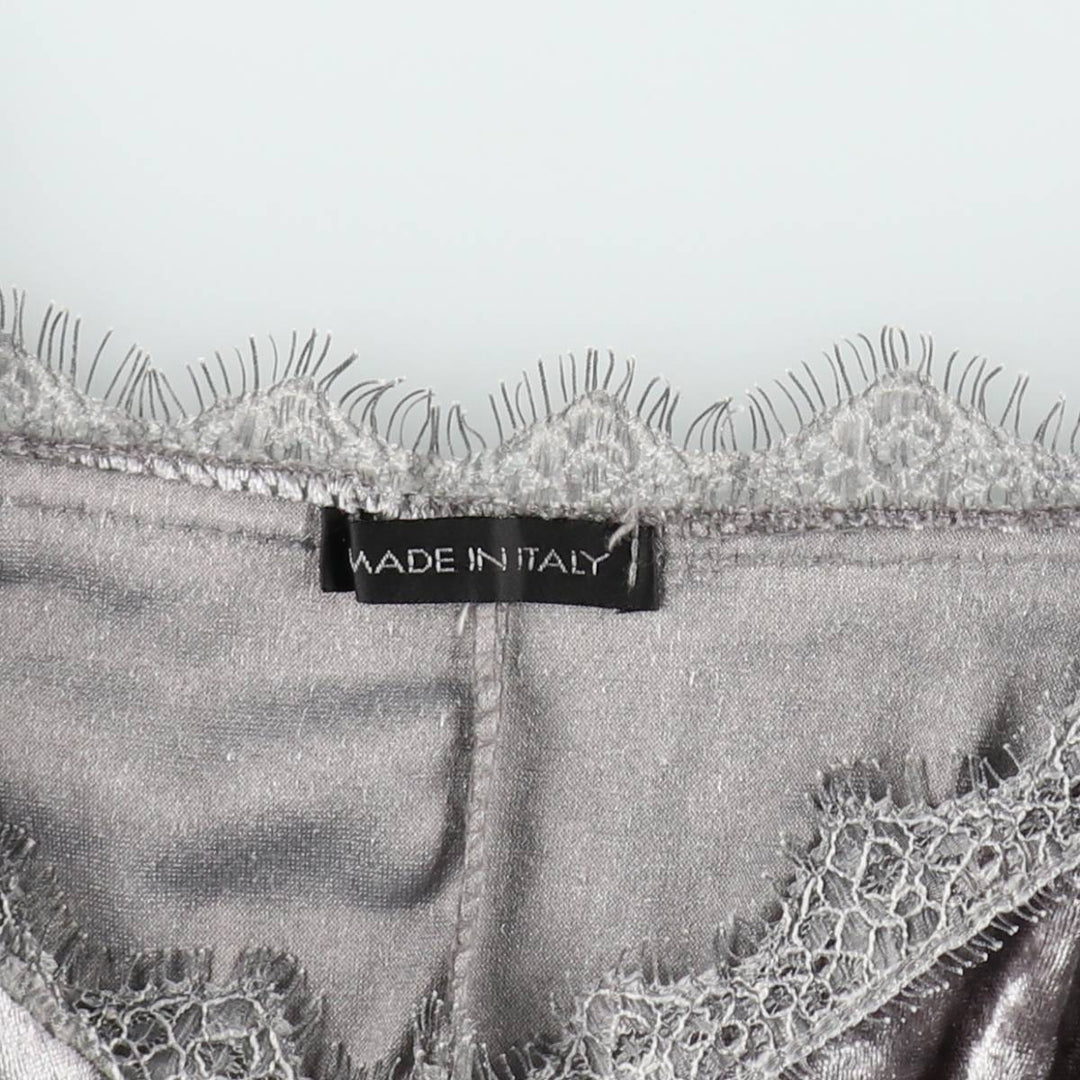 Cropped velour camisole, made in Italy, women's size S equivalent. unclear gray type Vintage Second Hand