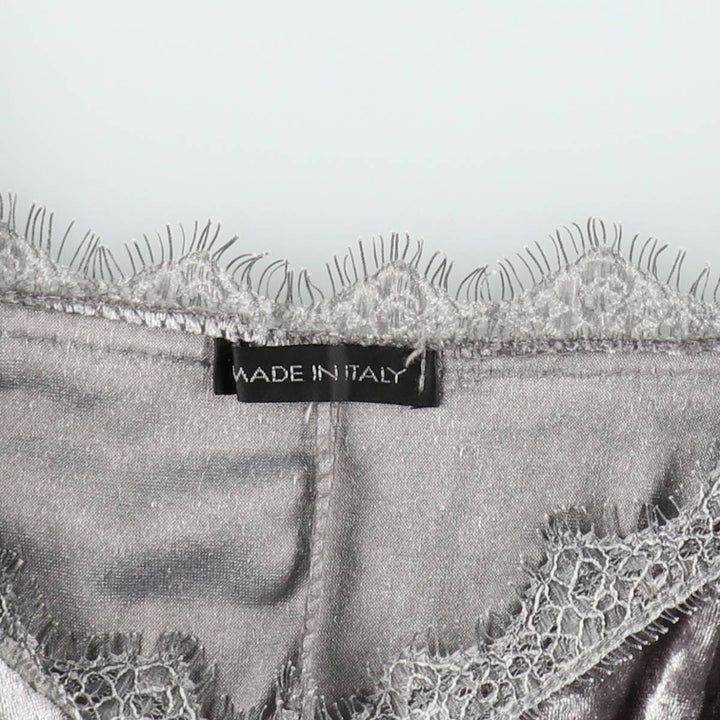 Cropped velour camisole, made in Italy, women's size S equivalent. unclear gray type Vintage Second Hand