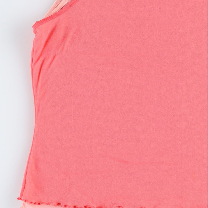 NU and CO Cropped Layered Mesh Tank Top (Women's Size XS) unclear pink type Vintage Second Hand