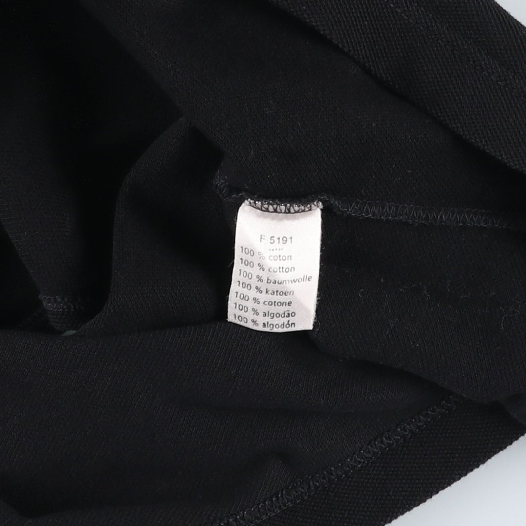 Lacoste V-neck pique tank top, women's size S (approx.) cotton black type Vintage Second Hand